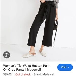 Madewell Tie Waste Crop Dress Pant